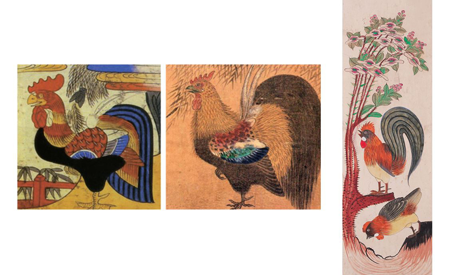 Изображение петуха в минхва означало успех по жизни