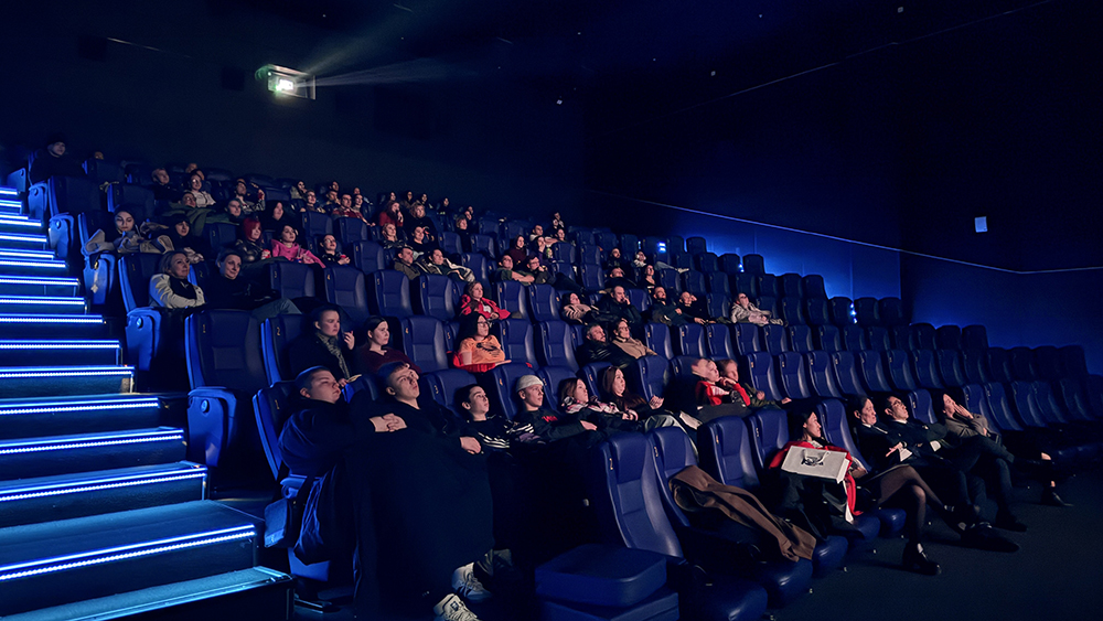 Зрители на кинопоказе